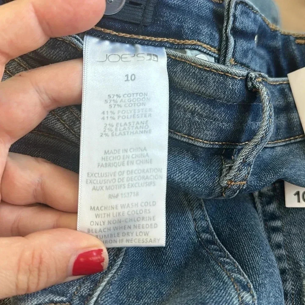 NWT Joe's Jeans Kids' The Sadie Frayed Hem Relaxed Fit Jeans Sz 10 - Picture 11 of 11